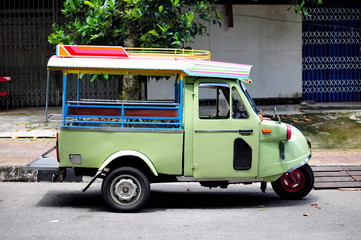 Frog head Tuk Tuk, The vehicle, symbol of Trang provice in Thailand