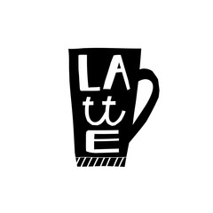 Coffee Latte shirt quote lettering