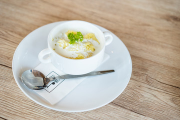 potato cream fresh on morning