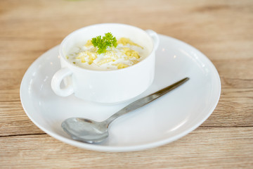 potato cream fresh on morning