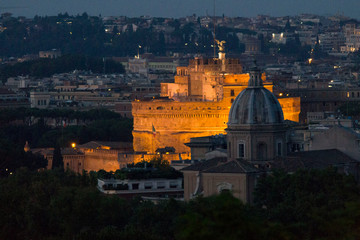Fototapeta na wymiar view of rome by night