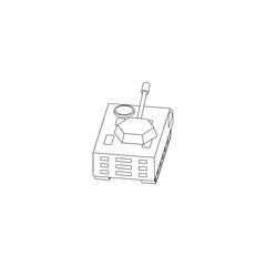 Obraz premium Sci Fi Modern Tank Isolated Images