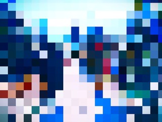 perfect geometric design of squares with abstract colorful background