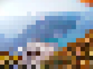 An eminent illustration of digital pattern of colourful squares