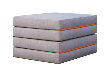 Fabric folding mattress seat section. 3d render