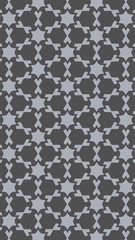Ornate geometric pattern and two-tone abstract background