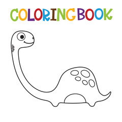 Cute dino coloring book