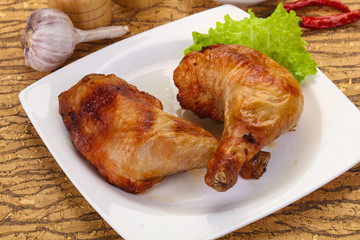 Roasted chicken leg