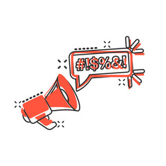 Shout speech bubble icon in comic style. Complain vector cartoon illustration on white isolated background. Angry emotion business concept splash effect.