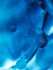 Abstract Blue water bubbles background