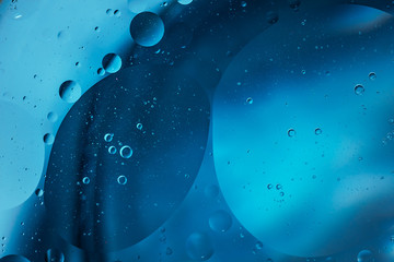 Abstract Blue water bubbles background