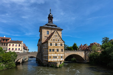 Obraz premium Symbolic view of the old town hall in Bamberg