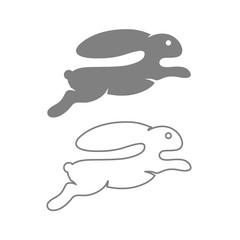 Rabbit icon vector in modern flat style for web, graphic and mobile design.