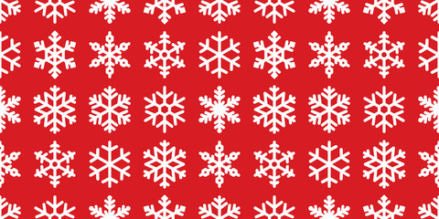 Snowflake seamless pattern vector Christmas snow Xmas Santa Claus scarf isolated wallpaper tile background illustration gift wrapping paper red design