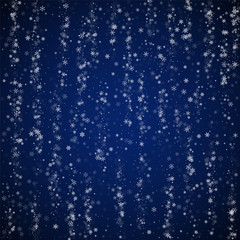 Beautiful snowfall Christmas background. Subtle fl