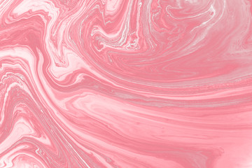 Pink Acrylic Pour Color Liquid marble abstract surfaces Design.