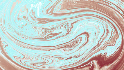 Blue Acrylic Pour Color Liquid marble abstract surfaces Design.