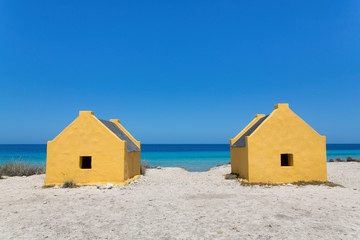 Two slave houses at  coast of Bonaire
