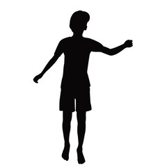 a boy body silhouette vector
