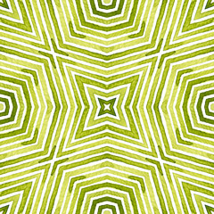 Green Geometric Watercolor. Decent Seamless Patter