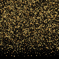 Gold stars luxury sparkling confetti. Scattered sm