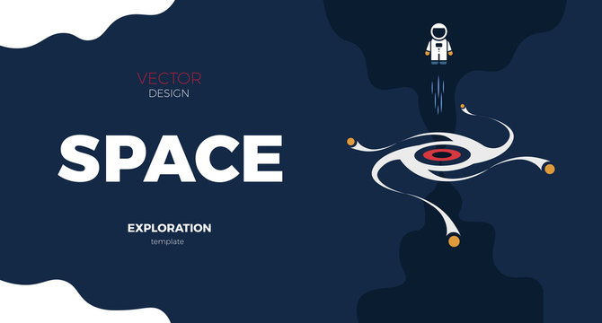 Vector flat space exploration design background