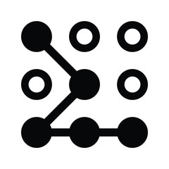 Pattern Lock, password, Mobile Security Icon