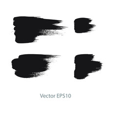 black brush stroke stripes. vector illustration