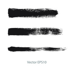 black brush stroke stripes. vector illustration