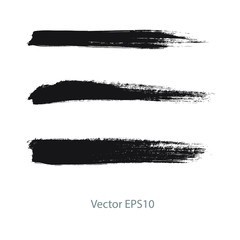 black brush stroke stripes. vector illustration