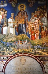 Fototapeta na wymiar interior of the Serbian Orthodox Church
