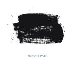 black brush stroke stripes. vector illustration