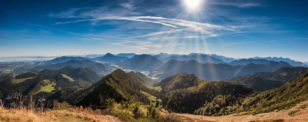 Deurstickers Hochfelln Alpen in Beieren op een zonnige dag, Duitsland © Frankix