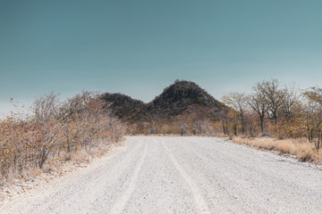 Gravel Road through Namibia, Africa