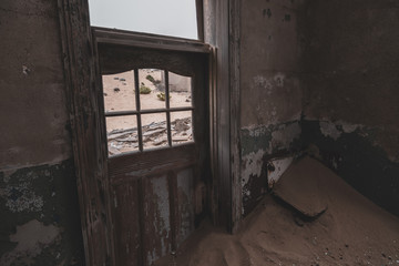 abandoned door in old house 