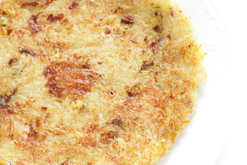 Swiss food, shaved potato pancake Jeon