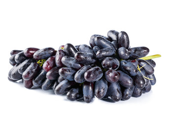 blue grapes isolated on white background