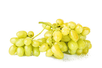 green grapes isolated on white background