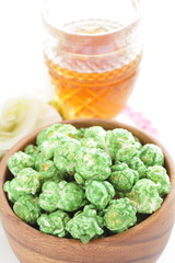 Japanese Macha green tea sugar coating Popcorn