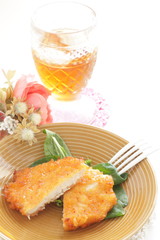 Homemade Japanese chicken cutlet