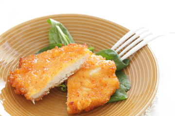 Homemade Japanese chicken cutlet