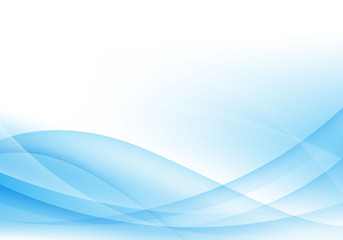  Abstract blue and white wave background, gentle design
