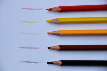 set of color pencils