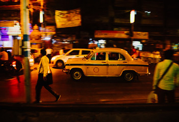Taxi in streets of kolkata