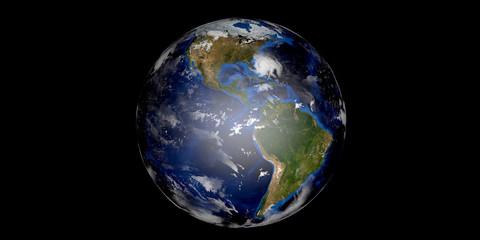 Fototapeta premium Hurricane Humberto extremely detailed and realistic high resolution 3d image. Shot from Space. Elements of this illustration are furnished by NASA.