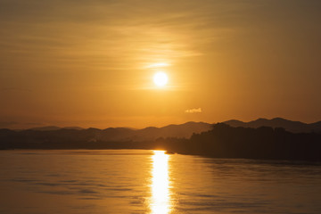 Sunset sunrise bright colors beautiful sky ,Dramatic sunset and sunrise sky