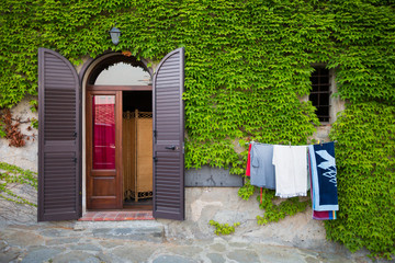 Architecture in italian town, Castigliano Della Pescaia.