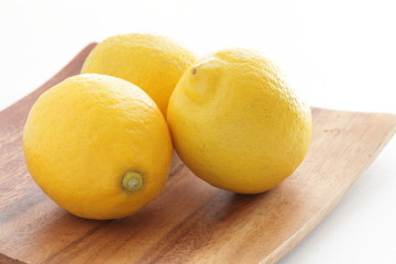 freshness lemon on kitchen cloth