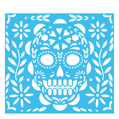 Day of the Death paper cut Flag