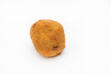 Sicilian Arancino or Arancina. A typical Sicilian street food.